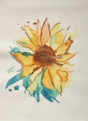 Sunflower / watercolour on paper / 42,7 x 60,5 cm / 2017