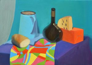 Still Life With A Loaf Of Bread / oil on canvas / 50 x 70 cm / 2015