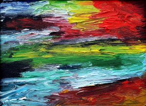 Sensing The Sunset / oil on cardboard / 18 x 24 cm / 2012