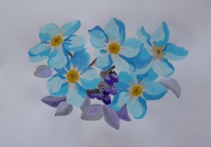 Forget-me-nots / watercolour on paper / 42,7 x 60,5 cm / 2017
