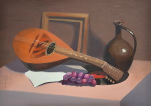 Still life with a Lauta / oil on cardboard / 50 x 70 cm / 2015