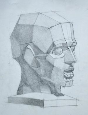 Head II / graphite on paper / 45 x 65 cm / 2014