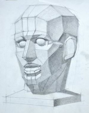 Head I / graphite on paper / 45 x 65 cm / 2014