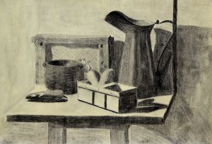 Still life / charcoal on paper / 45 x 65 cm / 2014